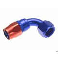 Redhorse -8 AN Hose, -8 AN Outlet, 90 Degree, Anodized, Red/ Blue, Aluminum, Single 1090-08-1